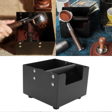 Caja para posos de café de acero inoxidable antideslizante tipo cajón.