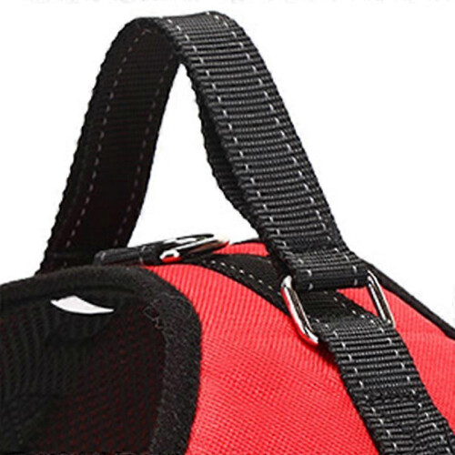 Dog Harness with Leash, Reflective, Explosion Proof for Small Medium Large Dogs, Red, Polyester