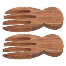 Salatzange aus Holz, 17,8 cm, zum Mischen, Wenden und Kochen in der Küche