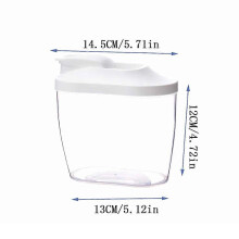 Airtight Plastic Cereal Storage Box with Pour Spout, 1L/1500ml Dry Food Container