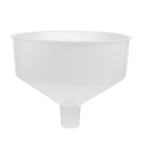 Imbuto da cucina in plastica per liquidi e alimenti secchi, resistente e facile da pulire.