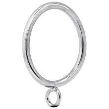 Anillos metálicos para cortinas, 48 unidades, acabado níquel satinado, acero, compatible con barras hasta 31,75 mm