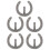 Horseshoe Wall Hooks, Iron Home Hanger for Coats Hats Storage, 5-Pack Light Grey 1