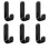 Self Adhesive Wall Hooks Compatible with Towel Rack, 6 Pack, ABS, Space Saving, Adjustable, Multi Col 1