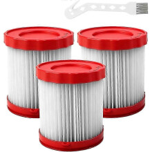 Paquete de 3 cartuchos de filtro HEPA compatibles con la aspiradora Bosch VF320H para los modelos GAS18V-3/GAS18V-10L, con cepillo de limpieza.