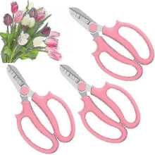 Gartenschere, Blumenschere, 3er-Pack, Klinge aus Kohlenstoffstahl, ergonomischer Griff zum Beschneiden