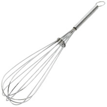 Fouet chromé en acier inoxydable de 30 cm avec anneau de suspension pour grands bols