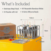 Stainless Steel Popsicle Molds, 6-Pack, Leak-Proof Seals, BPA-Free, Fast Freezing Ice Cream Molds for Kids