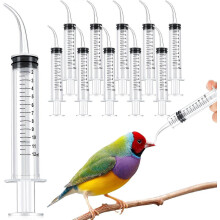 12 ml Pet Feeding Syringe with Curved Tip for Small Animals and Puppy Kitten Care