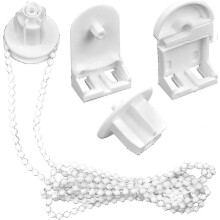 Reparaturset für Rollos, kompatibel mit 25-mm-Rohren, 2 m Kugelkette, Halterungen, Schrauben
