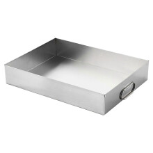 Afvoerbak voor wasmachine, gemaakt van 304 roestvrij staal, met handvat, 20x20x5 cm, multifunctioneel gebruik.