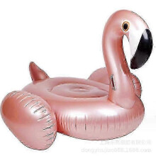 Giant Flamingo Inflatable Pool Float for Adults and Kids, Rose Gold, 60x40x47 Inches