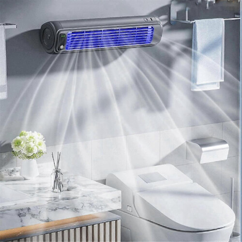 Draagbare koelventilator voor op het bureau met stille werking en oplaadbare batterij. 1