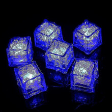 12 Pack Reusable Glowing LED Ice Cubes with 7 Color Change for Club Bar Party Drinks