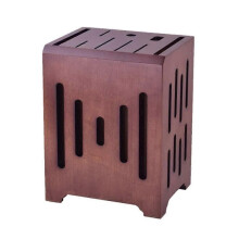 Organizador de cuchillos de madera con base antideslizante estable para guardar cuchillos de cocina.