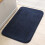 Microfiber Bathroom Rugs Bath Mat Extra Thick, Absorbent, Non Slip Backing, Dark Blue 1