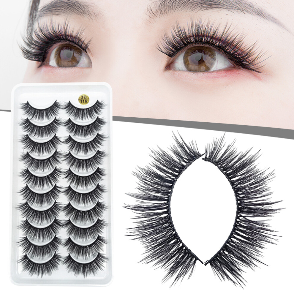 Zhouq-Outdoors 3D Fluffy False Eyelashes 10-Pack