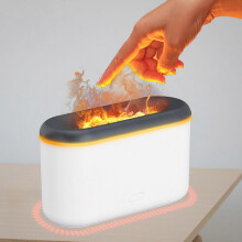 Ultrasonic Flame Effect Air Humidifier Essential Oil Diffuser 300ml with LED Light