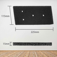 4er-Pack Trocknerfilter-Ersatz, waschbar und wiederverwendbar, kompatibel mit Whirlpool 481010716911, schwarzer Schaumstofffilter