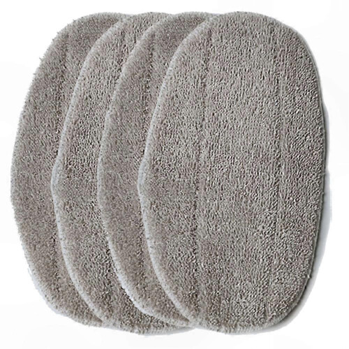 4-Pack Microfiber Steam Mop Replacement Pads, Washable & Durable, Compatible with Floor Cleaning Machines