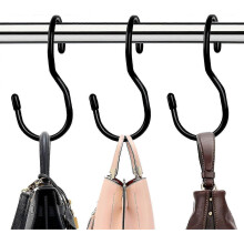 12 Pack Purse Hangers for Closet, Twist Design S Hooks with Rubber Coating, 1.8 Inch Large Opening