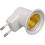 Adaptateur de prise E27 UE avec interrupteur marche/arrêt pour douille, blanc 2