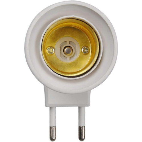 Adaptateur de prise E27 UE avec interrupteur marche/arrêt pour douille, blanc 2