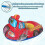 Inflatable Fire Truck Swim Ring, Thickened Large Pool Float with Steering Wheel 4