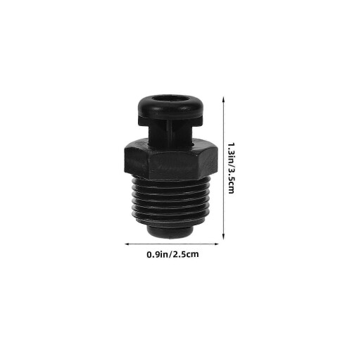 Irrigation System Air Admittance Valve Compatible with DN15 Drip Irrigation 1/2" NPT Black PP 1