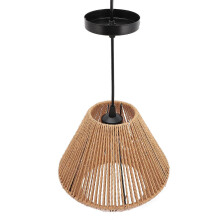 Lampada a sospensione in rattan da 14,17 pollici, marrone chiaro, per camera da letto e soggiorno.