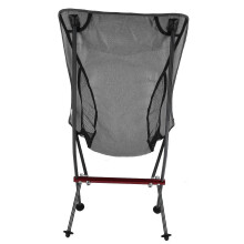 Chaise longue de plage pliante légère en alliage d'aluminium 55x102cm grise, chaise de camping portable