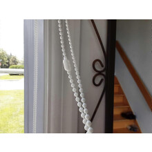 Kunststoff-Kugel-Gardinenkette, 10 Meter mit 10 Verbindern, Weiß, 4,5 mm Perlen, Ersatz- und Reparaturzubehör für Jalousien