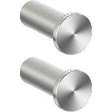 Stainless Steel Wall Hook 35mm, Round Screw-in Coat Hook for Bathroom Kitchen Entryway