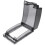 Tapa autoadhesiva para enchufe, protector de toma de corriente para baño, plástico negro. 1