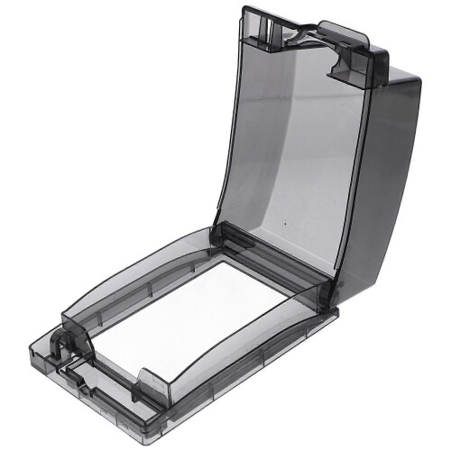 Tapa autoadhesiva para enchufe, protector de toma de corriente para baño, plástico negro.
