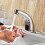 Touchless Bathroom Faucet with Motion Sensor and Adjustable Temperature Chrome Finish 1