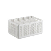 Foldable Pants Storage Box with Adjustable Dividers, 5 Grids Clothing Organizer for Wardrobe