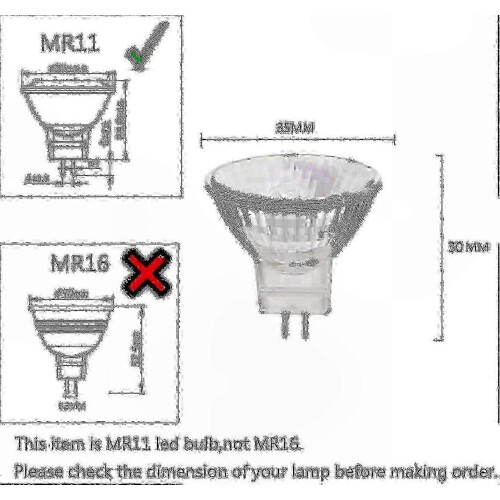 GU4 Halogen Bulbs 12V 20W MR11 Warm White 2800K Dimmable 8-Pack 2