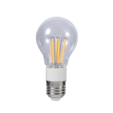 E27 12V COB LED-filamentlamp 6W niet-dimbaar warm wit 360 graden transparant