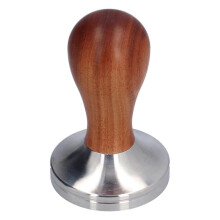 58mm Coffee Tamper Compatible with Espresso Machines, Wood Handle, Stainless Steel Base, Detachable