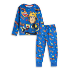 (5-6 Years) Fireman Sam Long Sleeve Long Leg Pyjama Set (Boys Blue)