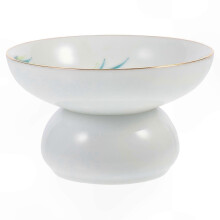 Infusor de té de cerámica con soporte, filtro de acero inoxidable, diseño antiguo, resistente al calor.