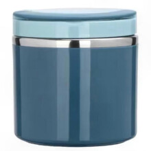 Insulated Food Jar 1000ml Blue Stainless Steel Soup Beverage Container for Work School