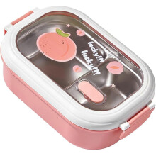 Stainless Steel Insulated Lunch Box with Removable Dividers Leak-Proof Compartment