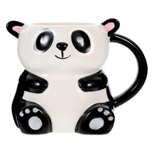 Ceramic Panda Shaped Water Cup Cartoon Design Desktop Decoration