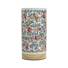 Bedside Table Lamp with Vintage Fabric Shade, Eye-Friendly Soft Light for Bedroom Decor
