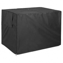 Copertura resistente per gabbia per cani da 42 pollici in tessuto Oxford, nera, 109x74x76 cm