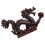 Dark Red Resin Dragon Statue for Home Decor Compact Desktop Ornament 1
