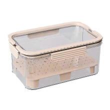 Insulated Outdoor Cooler Box for Camping Picnics with Ice Pack Creamy White PET+ABS