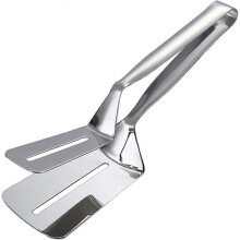 Stainless Steel Steak Clamps for Barbecue, Non-Slip Grip Food Tongs for Cooking and Serving